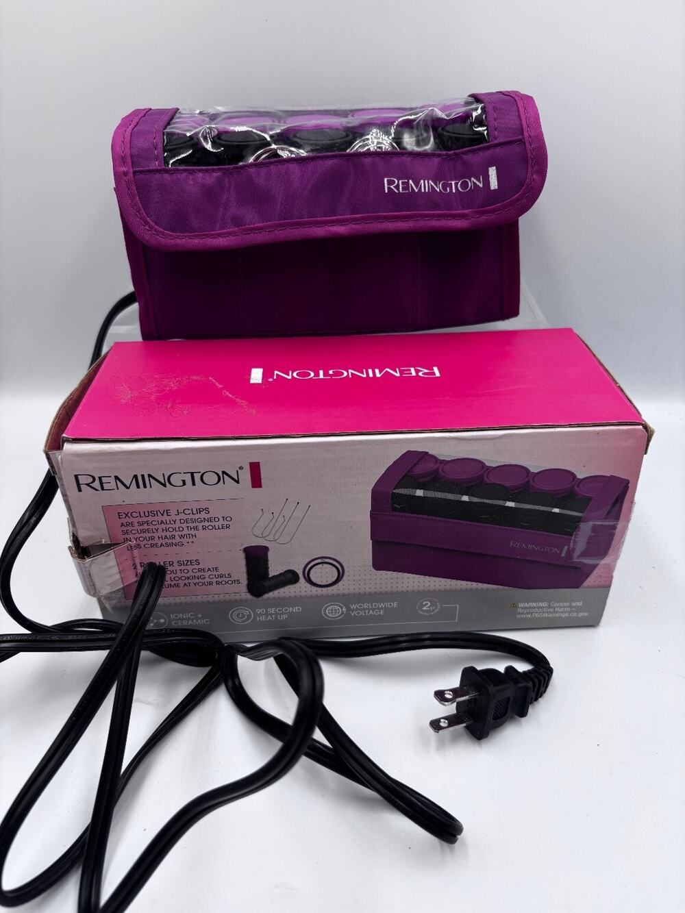 Remington Compact Hot Rollers Ionic Ceramic 10-Roller and Clips Set Travel